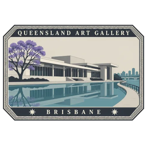 Queensland Art Gallery travel stamp