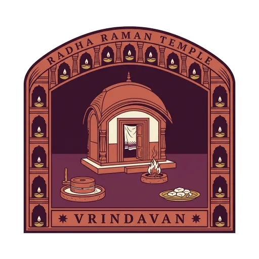 Radha Raman Temple travel stamp