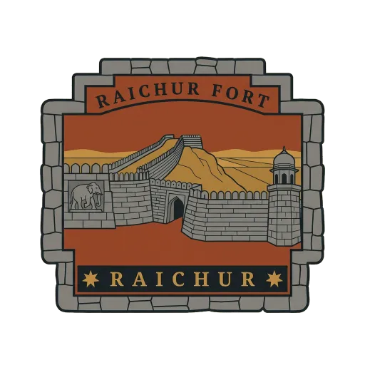 Raichur Fort travel stamp