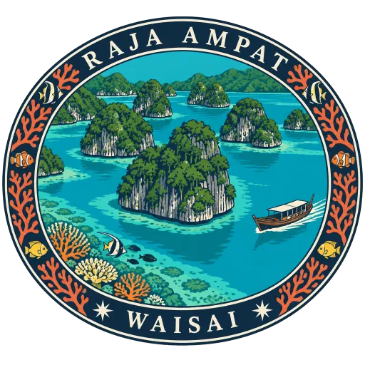 Raja Ampat travel stamp