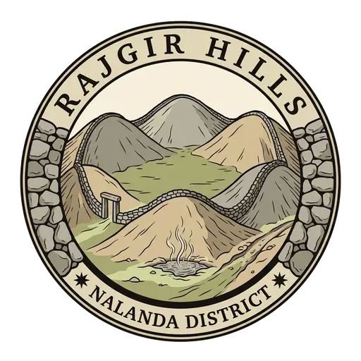 Rajgir Hills travel stamp