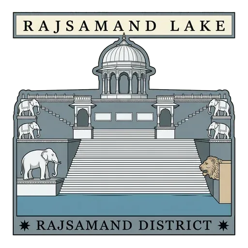 Rajsamand Lake travel stamp
