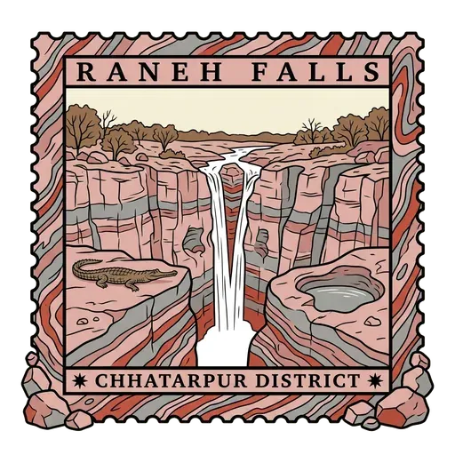 Raneh Falls travel stamp
