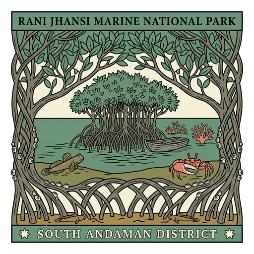 Rani Jhansi Marine National Park travel stamp