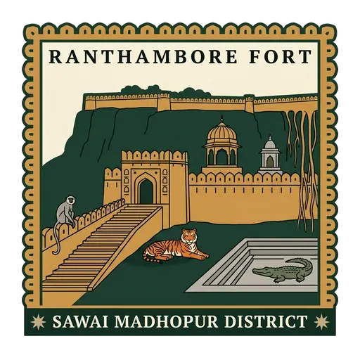 Ranthambore Fort travel stamp