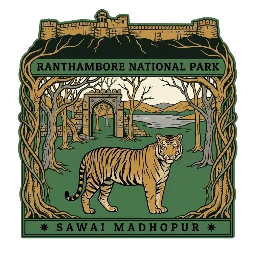 Ranthambore National Park travel stamp
