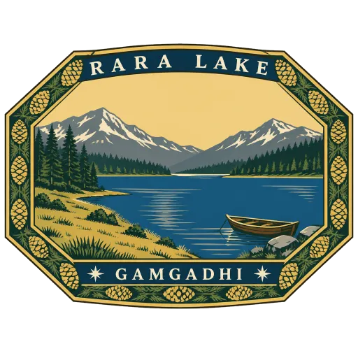 Rara Lake travel stamp