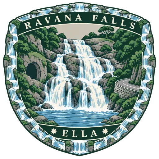 Ravana Falls travel stamp