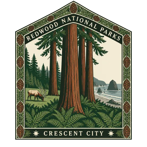 Redwood National and State Parks travel stamp
