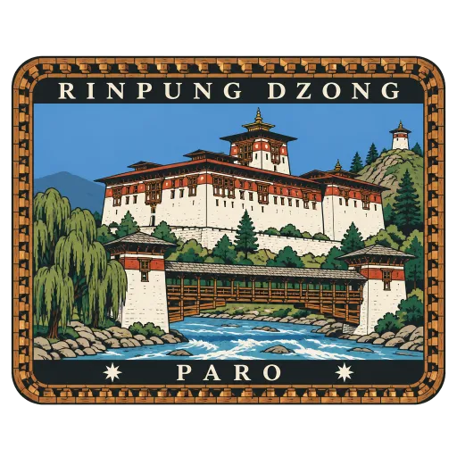 Rinpung Dzong travel stamp