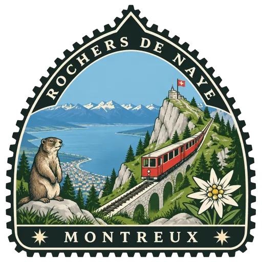 Rochers de Naye travel stamp