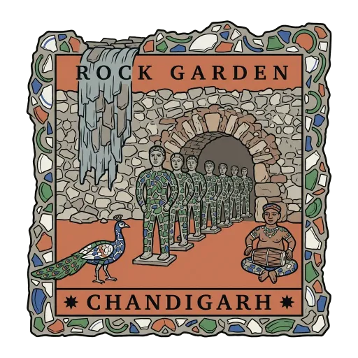 Rock Garden travel stamp