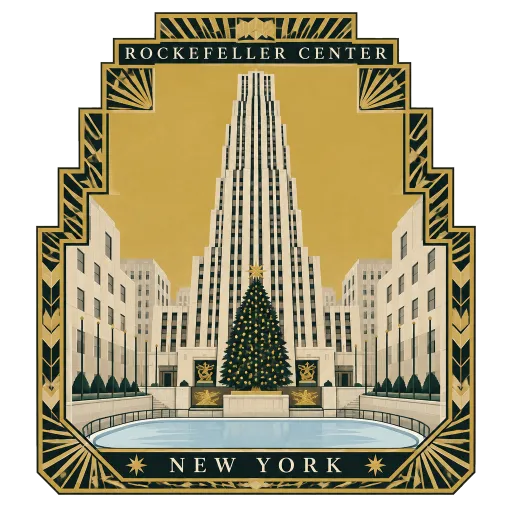 Rockefeller Center travel stamp