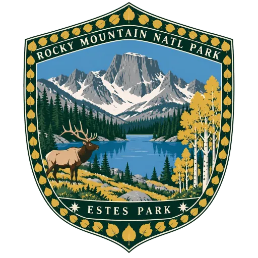Rocky Mountain National Park travel stamp