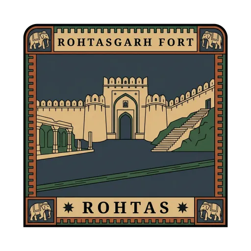 Rohtasgarh Fort travel stamp