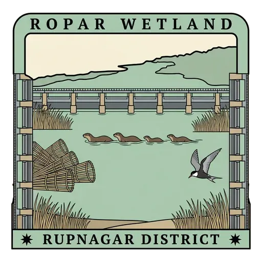 Ropar Wetland travel stamp