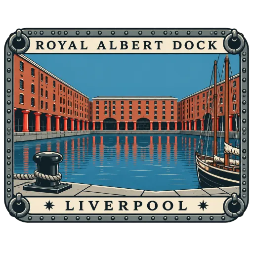 Royal Albert Dock travel stamp