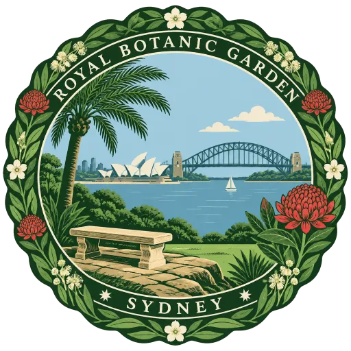 Royal Botanic Garden Sydney travel stamp