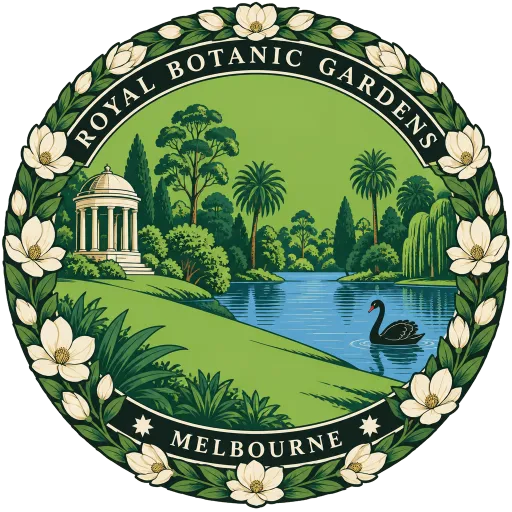 Royal Botanic Gardens Melbourne travel stamp