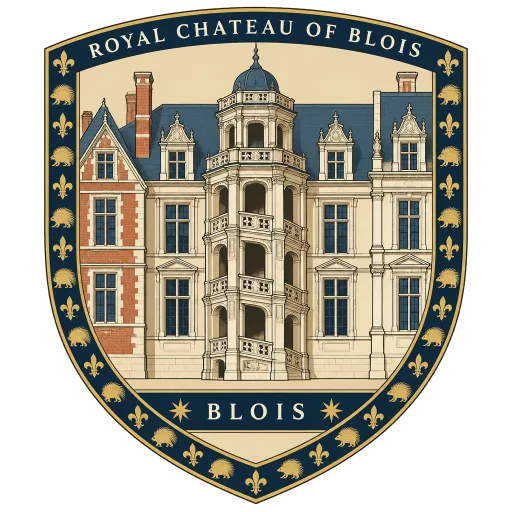 Royal Château of Blois travel stamp