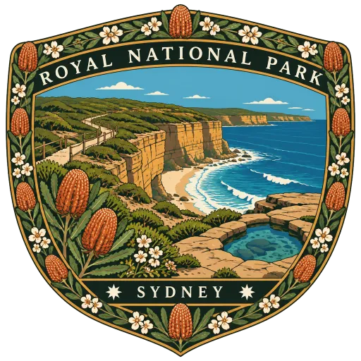 Royal National Park travel stamp