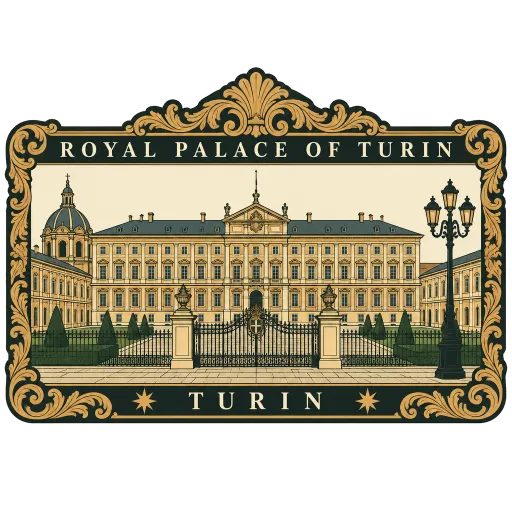 Royal Palace of Turin travel stamp