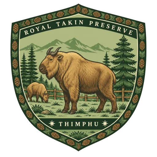Royal Takin Preserve travel stamp