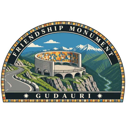 Russia-Georgia Friendship Monument travel stamp