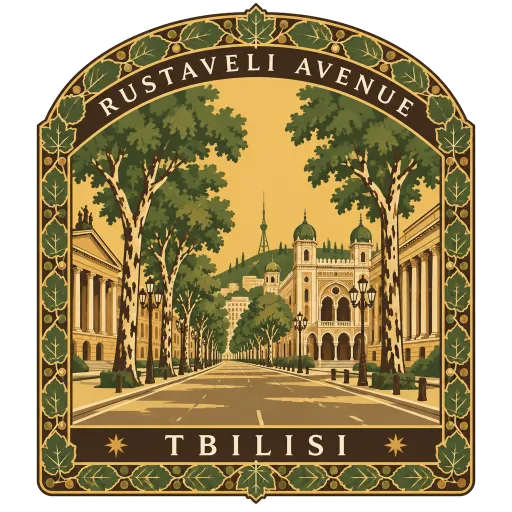 Rustaveli Avenue travel stamp