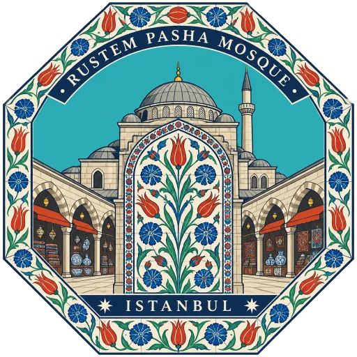 Rüstem Pasha Mosque travel stamp