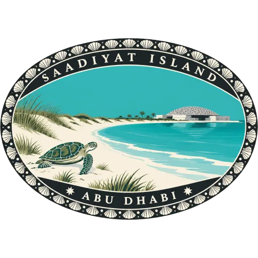 Saadiyat Island travel stamp