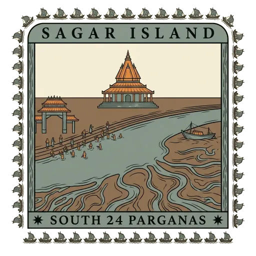Sagar Island travel stamp