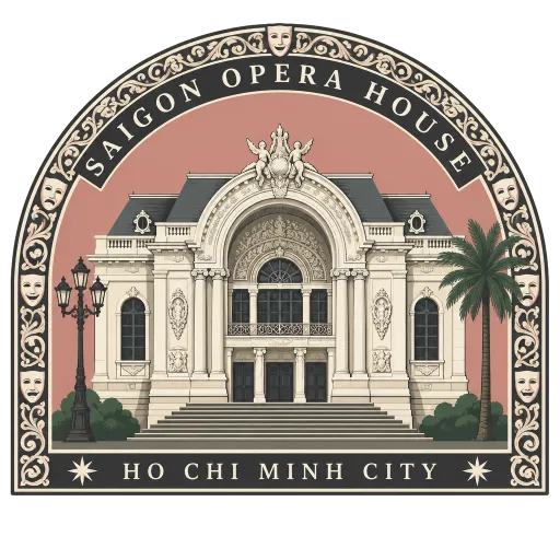 Saigon Opera House travel stamp