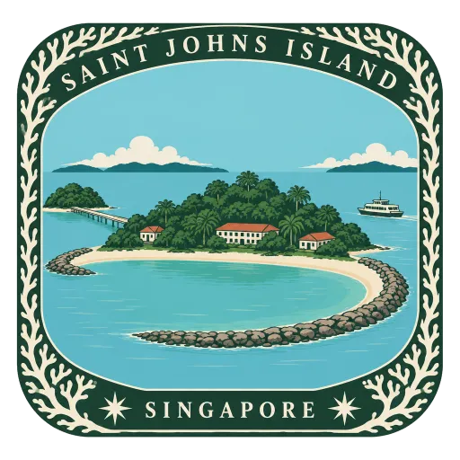 Saint John's Island travel stamp