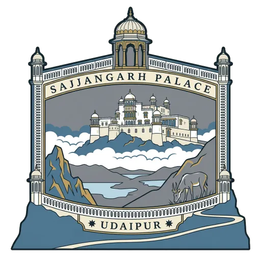Sajjangarh Palace travel stamp