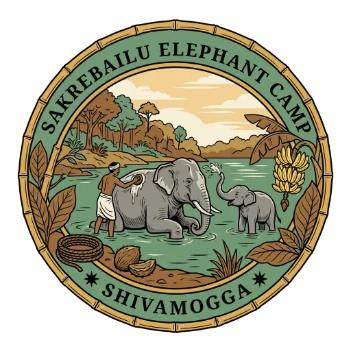 Sakrebailu Elephant Camp travel stamp