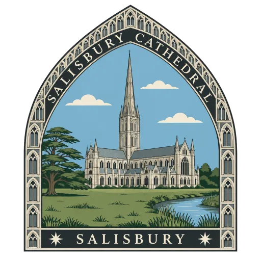 Salisbury Cathedral travel stamp