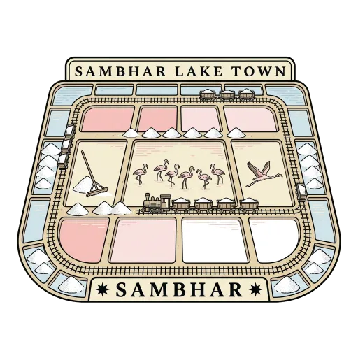 Sambhar Lake Town travel stamp