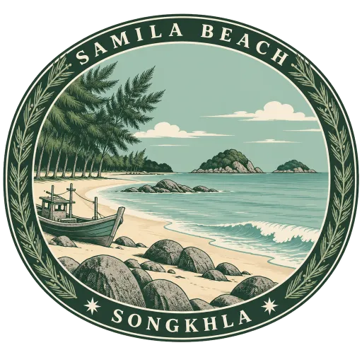 Samila Beach travel stamp