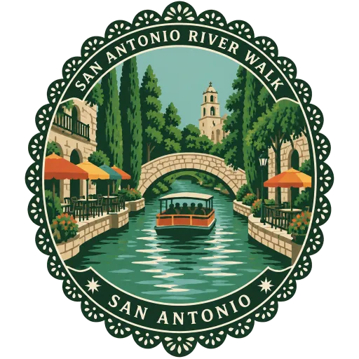 San Antonio River Walk travel stamp