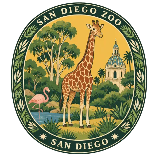 San Diego Zoo travel stamp