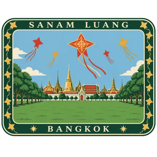 Sanam Luang travel stamp