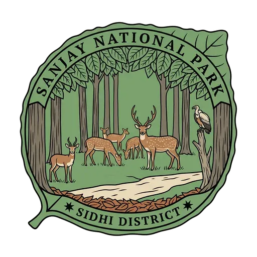 Sanjay National Park travel stamp