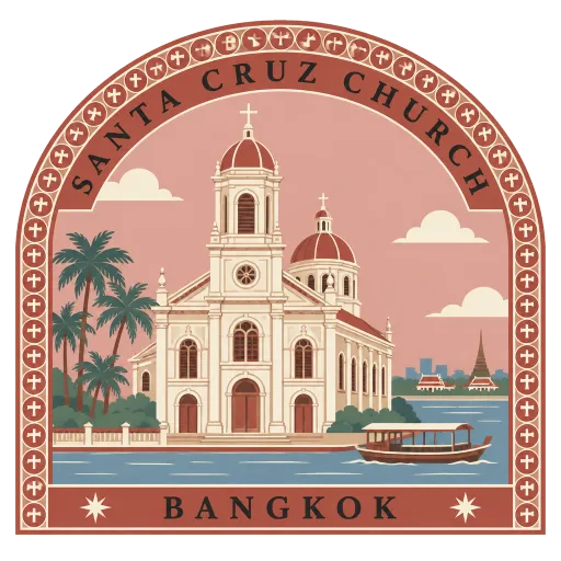 Santa Cruz Church travel stamp