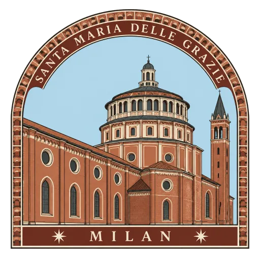 Santa Maria delle Grazie travel stamp