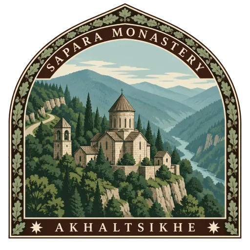 Sapara Monastery travel stamp