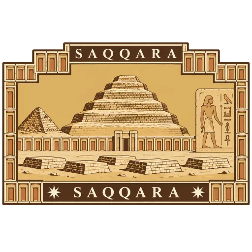 Saqqara travel stamp
