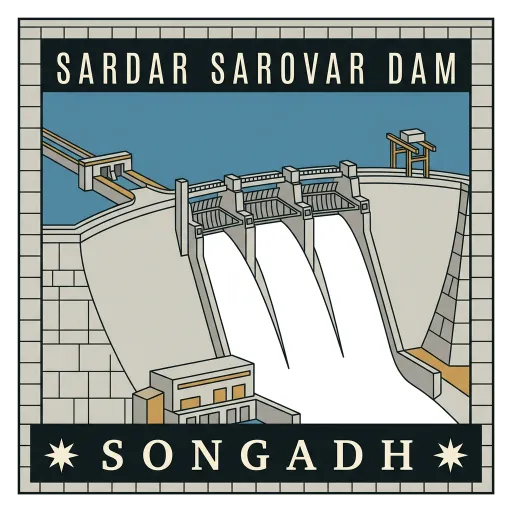 Sardar Sarovar Dam travel stamp