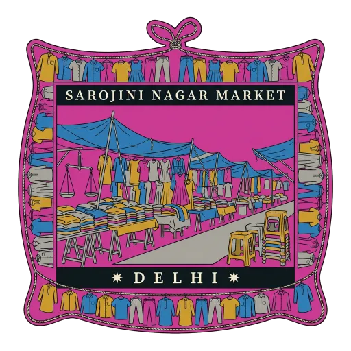 Sarojini Nagar Market travel stamp