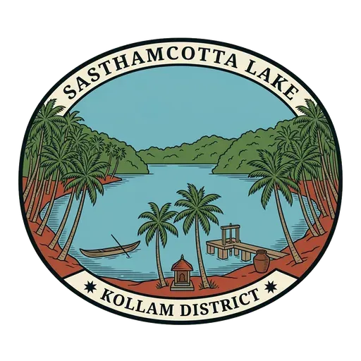 Sasthamcotta Lake travel stamp
